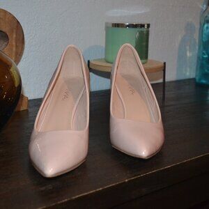 Pre-owned ANNA pink pointed toe covered heel size 10